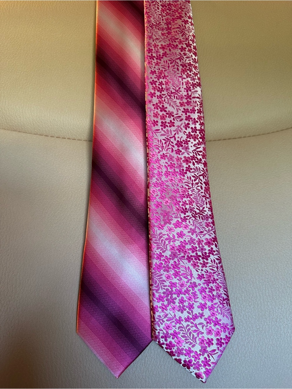 Egara Men's Regular Pink Patterned Polyester Tie Bundle NWOT
